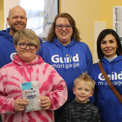 Wyoming team handing out dental kits