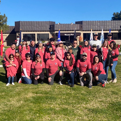 Arizona team volunteers outside